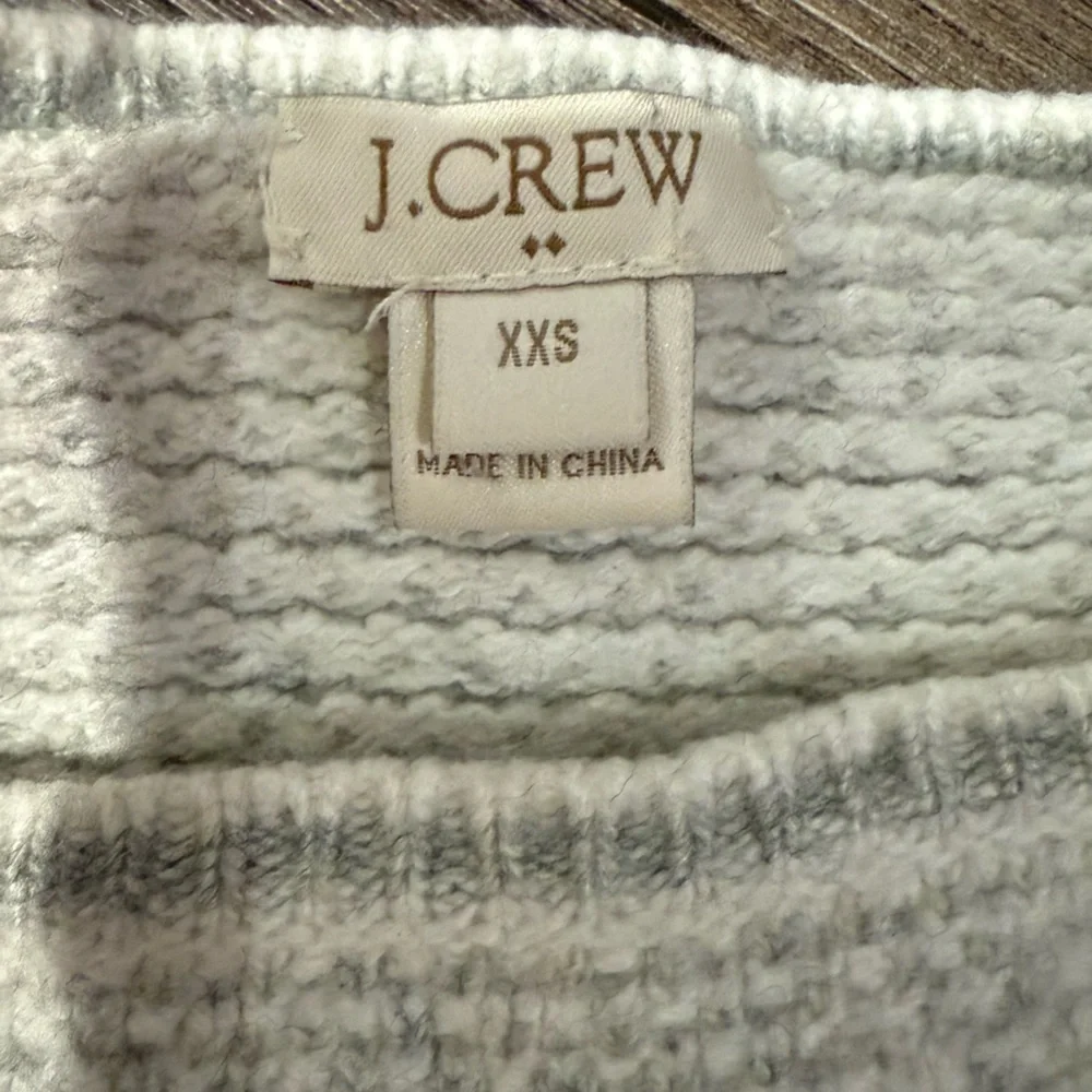 J.Crew XXS Merino Wool Blend Sweater Cream Ivory Textured Long Sleeve